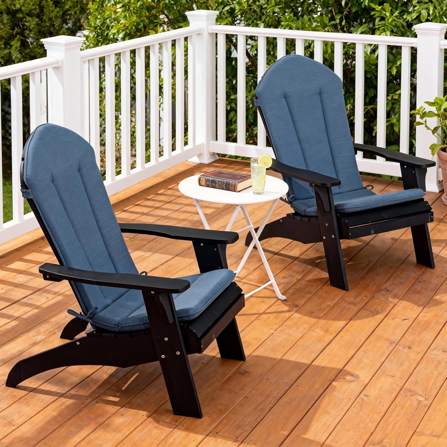 50"x20" Adirondack Chair Cushions Set of 2, Outdoor Rocking Chair Cushions Water-Resistant Weather Resistant High Back Patio Replacement Cushions,Folding Patio Chair Pad